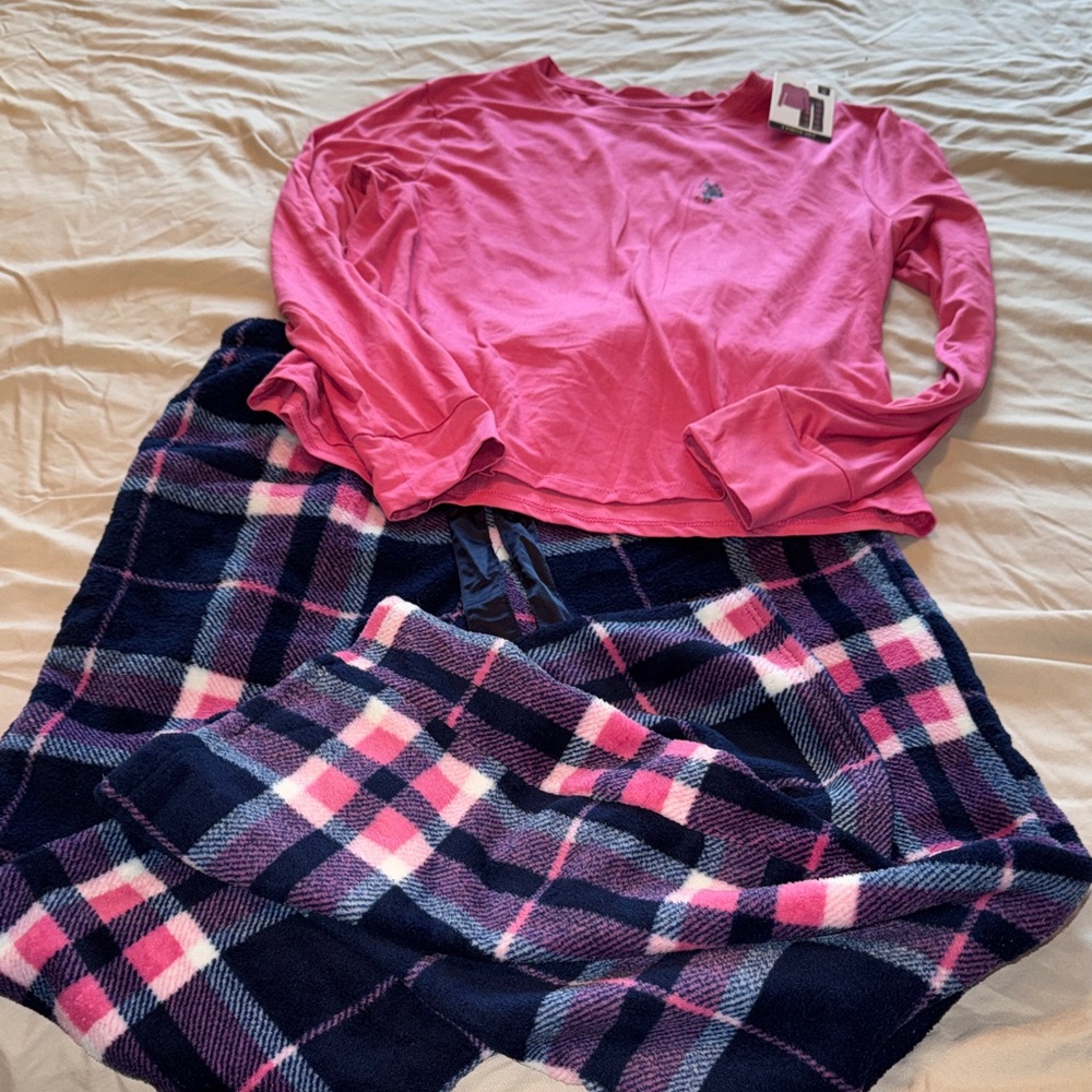 Pink and Plaid Pajama Set